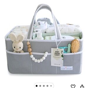 Gray Baby Diaper Caddy
